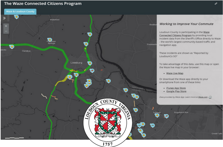 LoudounCoGovt's tweet photo. #Loudoun County is taking steps to help reduce traffic congestion by working with Waze, the community-based traffic and navigation app. https://t.co/AKQZKSg9Uq https://t.co/7piL7ztOjW