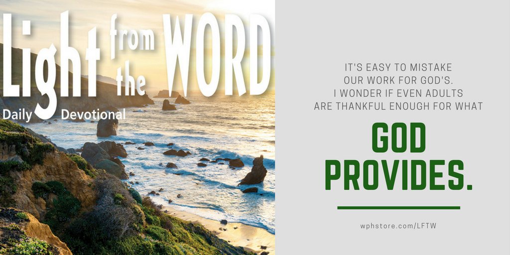 WPHBooks's tweet photo. Right now, thank God for an overlooked blessing in your life. Written by Edwin Wiles. Click here (https://t.co/HmzTp6T58D) to purchase Light From The Word to read the rest of the story. #LightFromTheWord #DailyDevotional #wphStore https://t.co/hMAo30YVn9