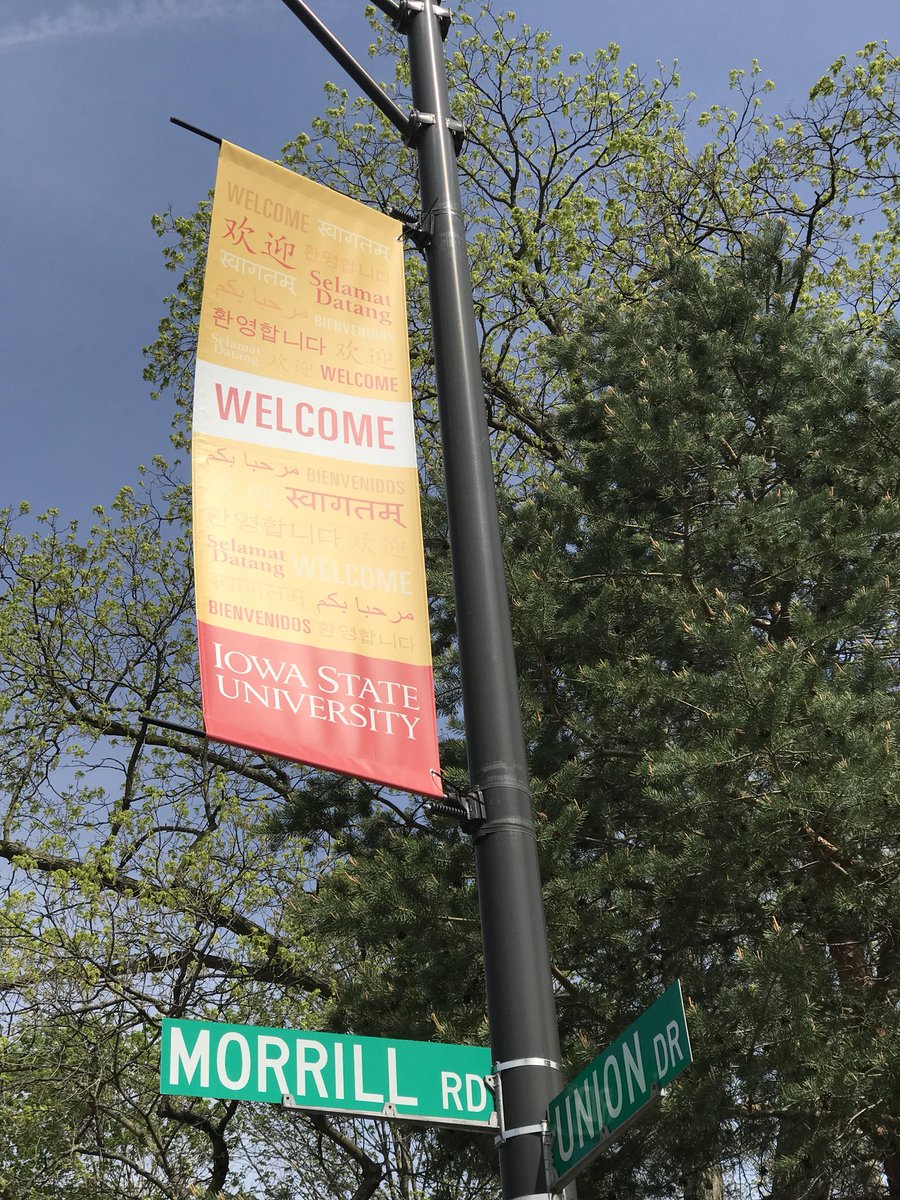ISUStuGovPres's tweet photo. Iowa State University put up new banners to welcome our new students for orientation!!! @IowaStateU https://t.co/9OYS2cEP46