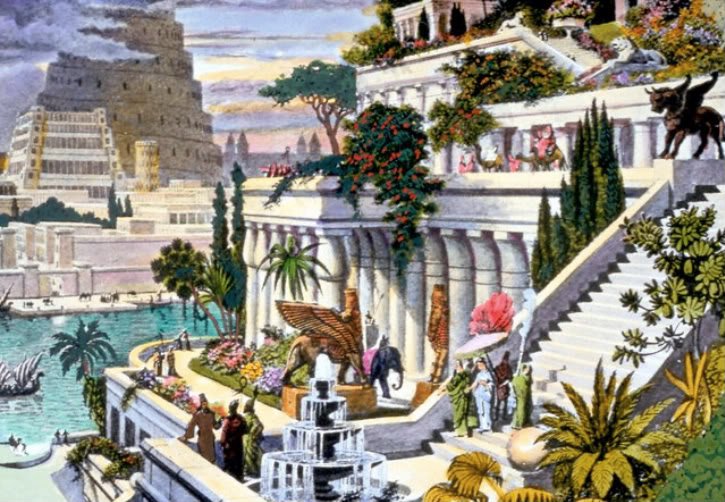 C_Installations's tweet photo. Looking for some springtime inspiration? How about The Hanging Gardens of Babylon - the first known reference of a rooftop garden! #RoofsInMythology #AbundantGreens https://t.co/cZg7zjWrTi