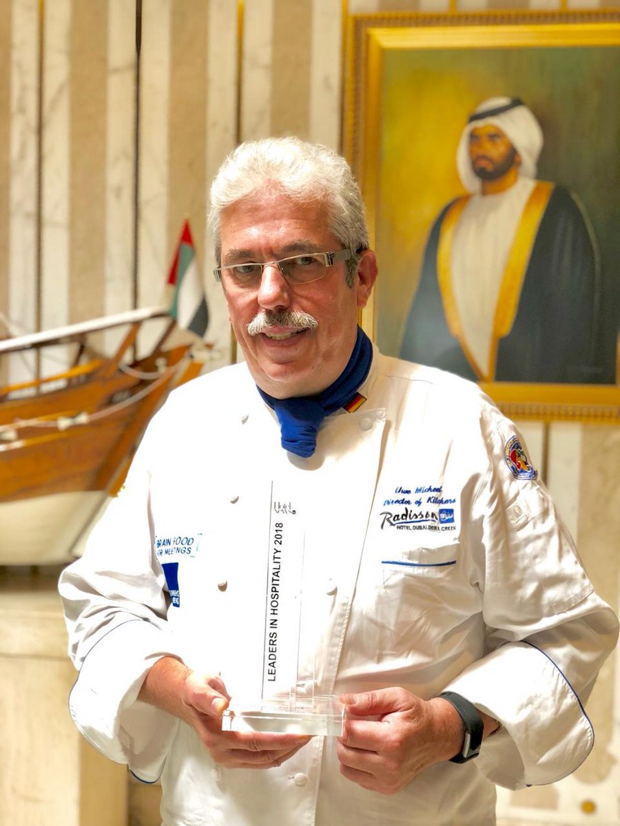 We are immensely proud to announce that #Chef Uwe Micheel, Director of the Kitchens at #RadissonBlu Hotel, #Dubai Deira Creek in the UAE has won a Lifetime Achievement Award at the Leaders in Hospitality Awards 2018!