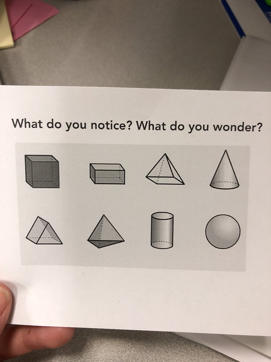 roshanglin's tweet photo. Starting our 3D figures unit with more conversation! Let’s bring back some curiosity into our lives. “I wonder how much work this unit is going to be?” 🤦🏽‍♀️ @saravdwerf #MCTMduluth https://t.co/Eof2tbipVr