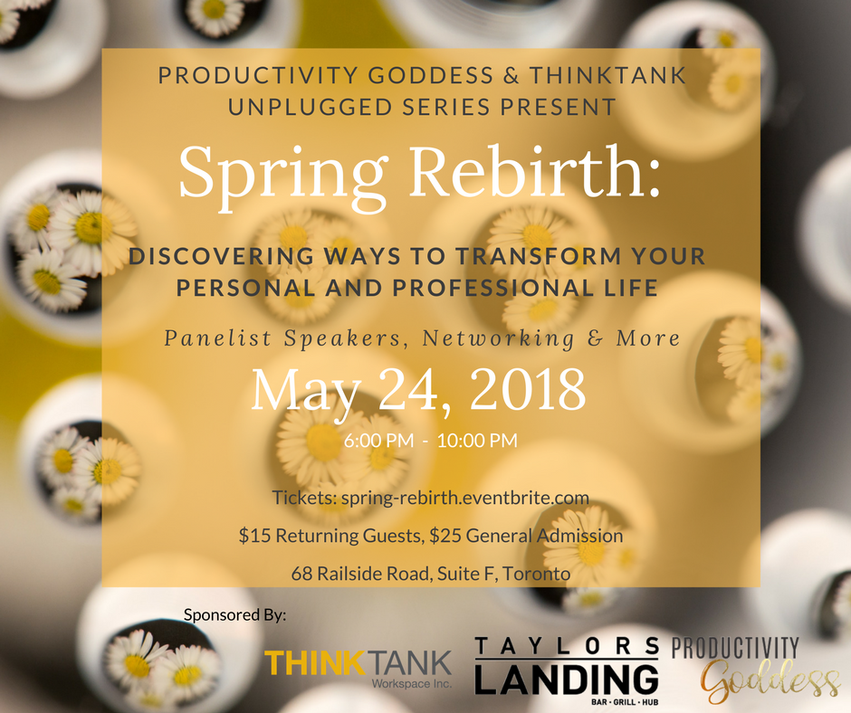 Thinktank is thrilled to have partnered with Taylors Landing for our latest event! Join us May 24 for an evening of amazing food, informative speakers and inspirational networking. Get your ticket today! #toronto #coworking #torontoevent #networking

spring-rebirth.eventbrite.ca