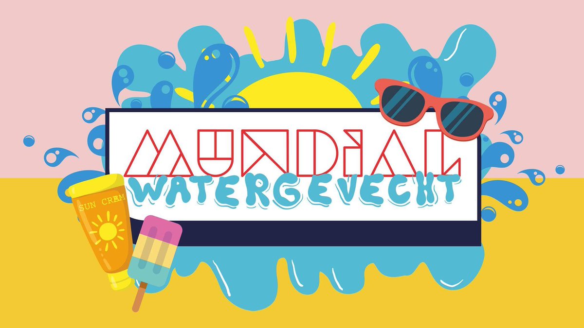 TStudentenraad's tweet photo. Vandaag wordt het bijna 30 graden☀️. Wil je even afkoelen? Dat kan dankzij Festival Mundial! Zij organiseren namelijk vanmiddag om 17.00u op de Heuvel een ‘mega watergevecht’. 
Dus maak je borst maar nat!💪 #slechtewoordgrap #zomerinjebol #mundial #topidee #tilburgismooi https://t.co/MXIVKFzRdi