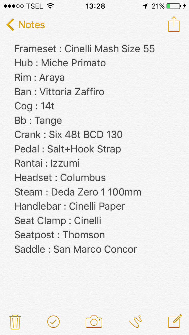 Wts Fullbike Cinelli mash Size 55 , 11.5jt nego
Gratis ongkir se jawa
Wa : 08176604270
#fnfjb #arjb <a href="/ag_bike/">AG Bike Repairs</a> <a href="/FnFjb/">FnF Jual Beli</a> <a href="/fix_fixed/">Fix_Fixed</a> <a href="/AlcatrazTrack/">Acz Track</a> <a href="/Indotrack/">Indonesia Track Bike</a> <a href="/trackcyclery/">Track Cyclery JKT</a>