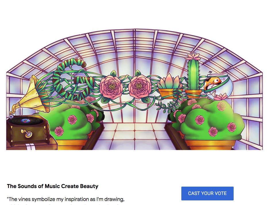 Gwyneth Jones (@gwynethjones) on Twitter photo Today's #MHTVNews story: Doodle for Google! <a href="/HCPSS/">HCPSS</a> 9th grader at <a href="/hcpss_hohs/">Howard High School</a> is a FINALIST!
PLEASE Go Here! doodles.google.com/d4g/vote.html
Click on Grades 8-9, Maryland, & Cast Your Vote!
Good luck, Rebecca! #HoCoMd #CelebrateHCPSS <a href="/hcpsslibmed/">HCPSS Library Media</a> <a href="/hcpssoit/">HCPSS OIT</a> @hcpss_FineArts <a href="/hcpss_mhms/">Murray Hill MS</a> Today's #MHTVNews story: Doodle for Google! <a href="/HCPSS/">HCPSS</a> 9th grader at <a href="/hcpss_hohs/">Howard High School</a> is a FINALIST!
PLEASE Go Here! doodles.google.com/d4g/vote.html
Click on Grades 8-9, Maryland, & Cast Your Vote!
Good luck, Rebecca! #HoCoMd #CelebrateHCPSS <a href="/hcpsslibmed/">HCPSS Library Media</a> <a href="/hcpssoit/">HCPSS OIT</a> @hcpss_FineArts <a href="/hcpss_mhms/">Murray Hill MS</a>