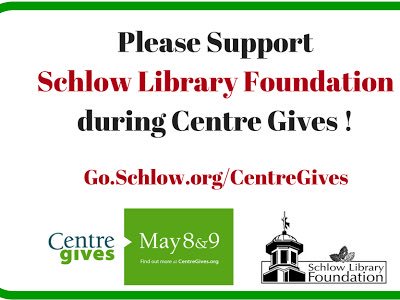 SchlowLibrary's tweet photo. #CentreGives is ON so donate NOW to #SchlowLibraryFoundation at https://t.co/j9qiKIDdCH! #GoSchlow! @CentreFNDN @ContributaryGiv https://t.co/uOChHDFZ0K