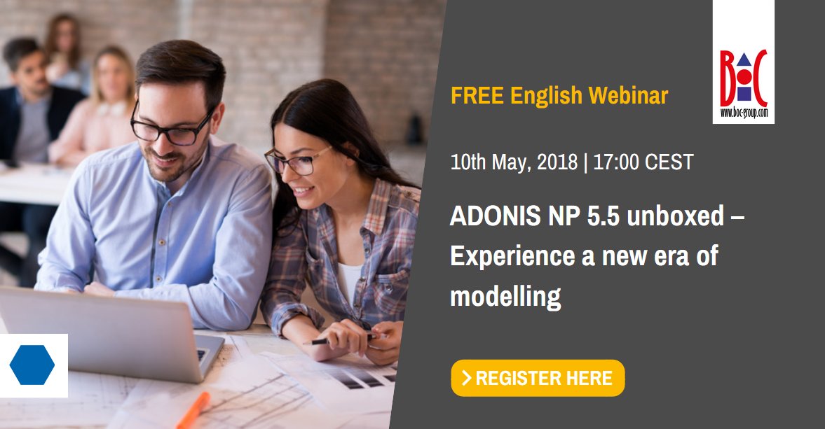 BOC_Group's tweet image. Join our next free webinar, where we&apos;ll give you a quick overview of the most essential features of our BPM suite, focusing specifically on what&apos;s new in the latest version of our software. Register Now! buff.ly/2jqtfwe #BPMSoftware #BPMTool