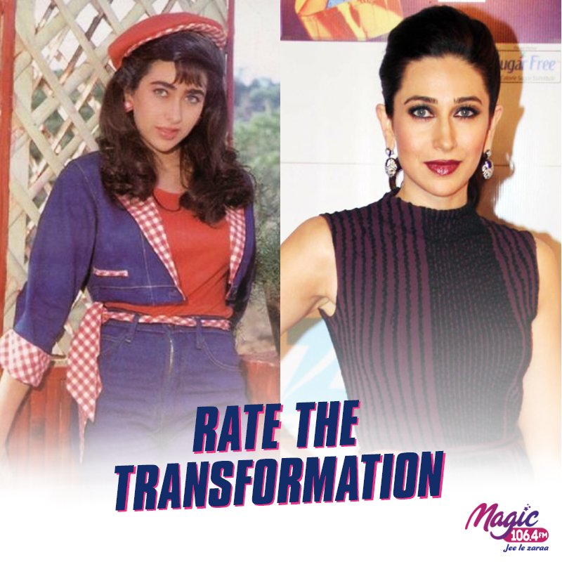 magicfmmumbai's tweet image. Karisma Kapoor then vs now. How would you like to rate this transformation? #TransformationMagic  #JeeLeZaraa #MagicFM #MagicalTransformation #magicfmmumbai #Radio #KarismaKapoor #Love #ChangeIsGood #BePositive #StayLively #Life