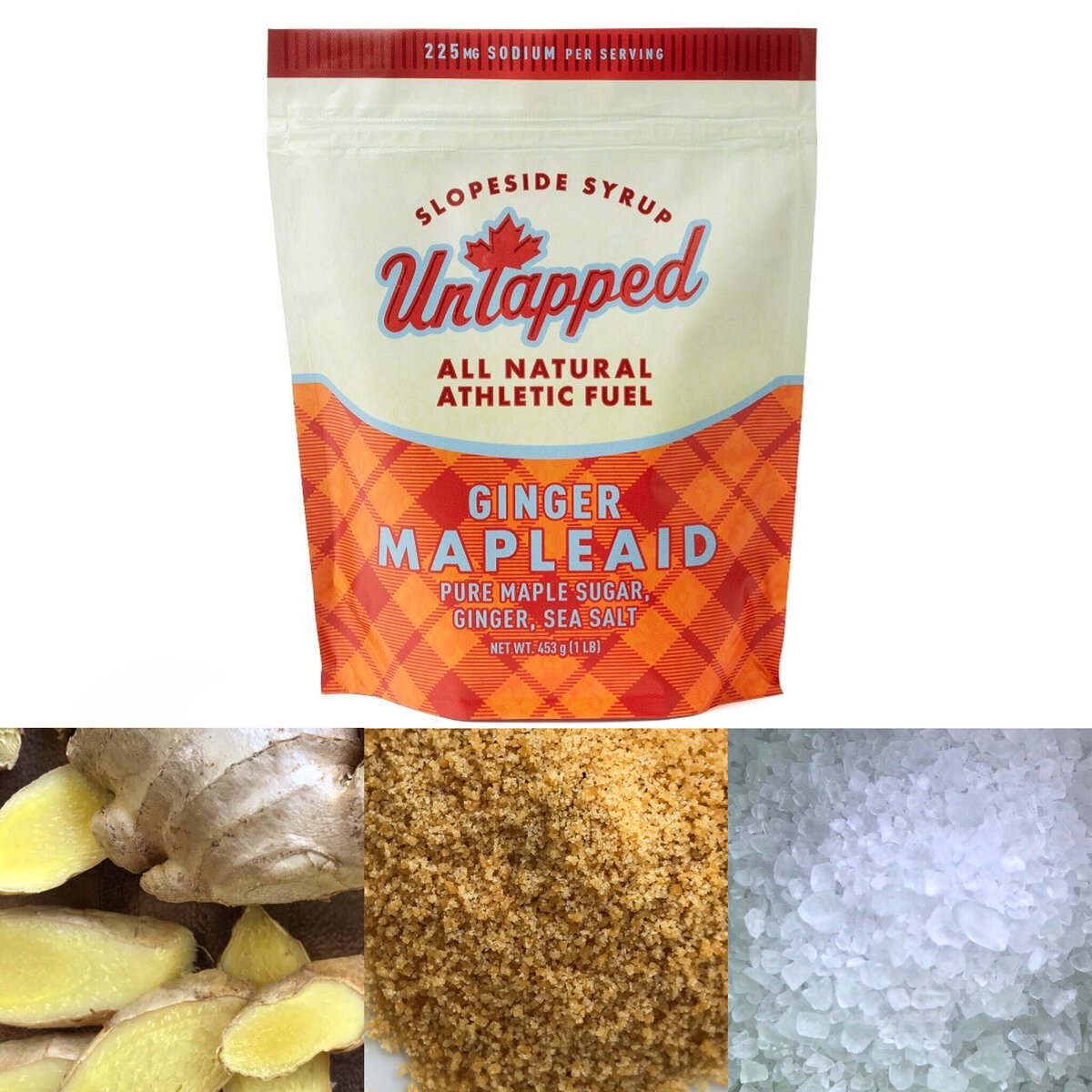 untappedmaple's tweet photo. Introducing Ginger #MapleAid! Real Ginger pairs w Organic Maple Sugar + Sea Salt to deliver 225mg of sodium plus potassium, calcium, magnesium, zinc, iron, and more. Ginger is one of the oldest natural remedies for an upset stomach! 🍁 Easy to sip exercising or everyday. https://t.co/OkgxMOshMl