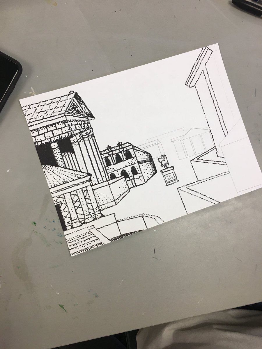 ECrewsArt's tweet photo. Pointillism in action! #sjhsart #sjhstrojans https://t.co/ibDAkZDzw3