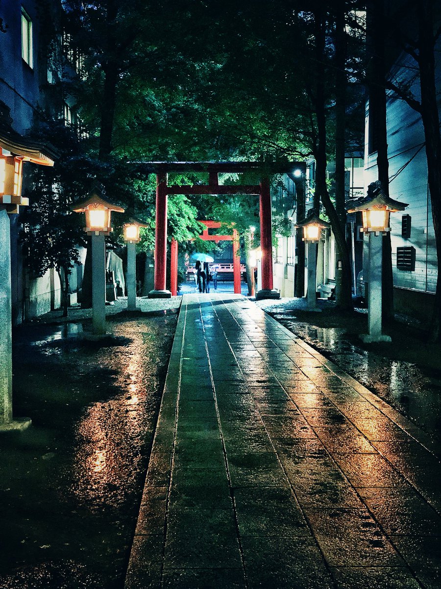 誤字 雨の日の神社きれい