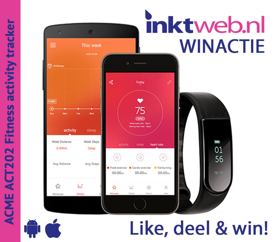 inktweb's tweet photo. Wauw! Wij geven nu een ACME Activity Tracker weg! Hoe maak je kans?

➤ Like en #retweet dit bericht
➤ Volg ons —> @inktweb 

• 14 mei 2018 maken wij de winnaar bekend
-
#inktweb #inkt #cartridges #winactie #horloge #winnen #alkmaar https://t.co/J9kRkx6L94