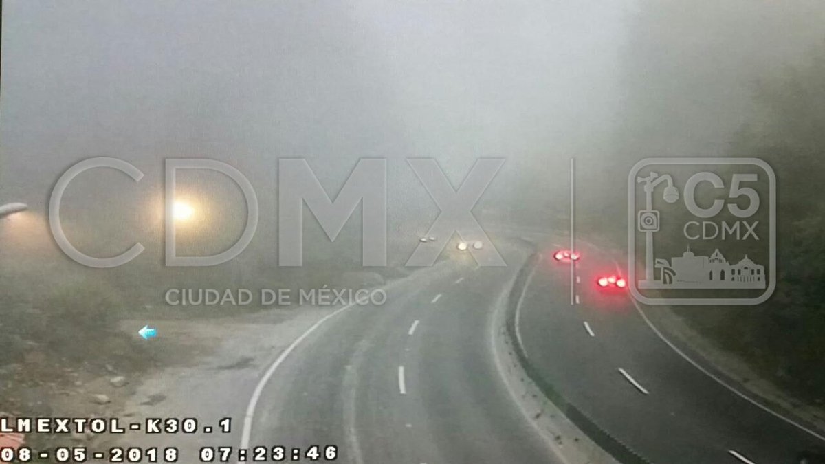 Precaución ⚠️ banco de niebla en la Carretera México Toluca, del Km. 29 al Km. 32.