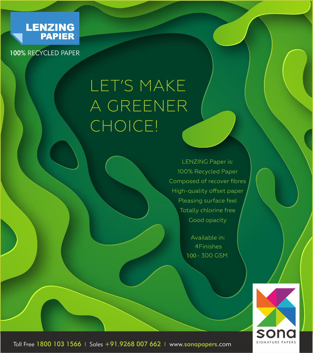 sonapapers's tweet photo. LET'S MAKE A GREENER CHOICE.
#lenzingpaper #savetrees #graphicdesigner #creativepapers #sonapapers #graphicdesigner #creativedesigner #artdirector #recycledpaper https://t.co/vnsOmGkFNQ