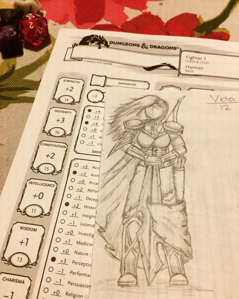 Elven Tower | Adventures no Twitter: "Show some love to a friend and player Jackie, who is drawing a fighter. One of her first @JackassRama #artistsontwitter #RPG #dnd #designcharacter https://t.co/H8cQdHQ8TM
