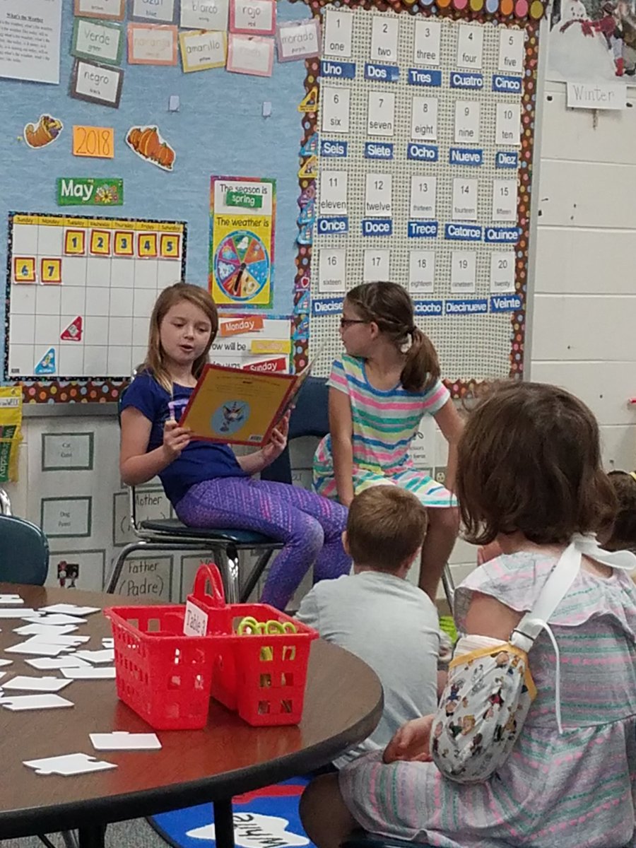 Mrs. Jenkins 2nd Grade class doing an amazing job this morning reading to our Kindergarten class. #SVA #KCSD