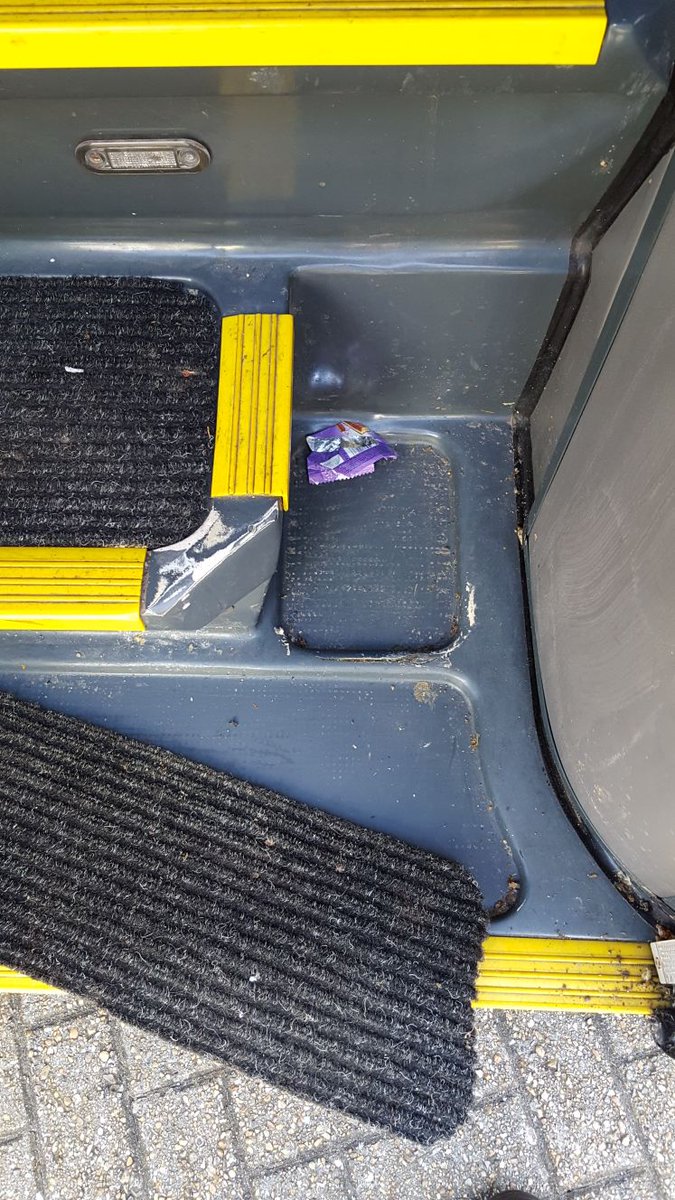 KentPoliceRoads's tweet photo. EU coach loaded with 47 children & 5 teachers. Exiting Eurotunnel hit the side of the carriage. No injuries however multiple serious defects found aswell as serious drivers hours offences. Vehicle prohibited Driver reported £1500 taken as deposit #commercialvehunit SB https://t.co/XwQrgNNwK9
