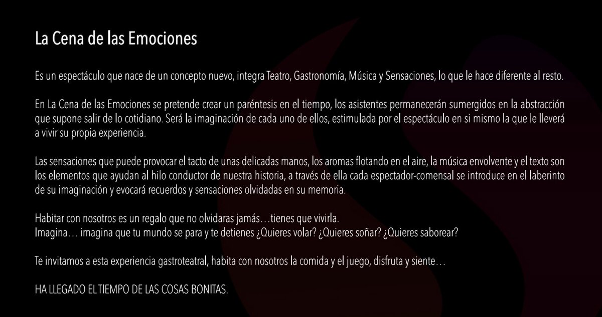 Nos encanta la cantidad de gente que le apetece disfrutar de una experiencia única en este magnifico Restaurante. 

PLAZAS LIMITADAS, ÚLTIMAS DISPONIBLES!!

 #Malaga #experiencias #musica #Gastronomia 
No esperes a que te lo cuenten. 
Haz tu reserva en hola@saborearteatro.es