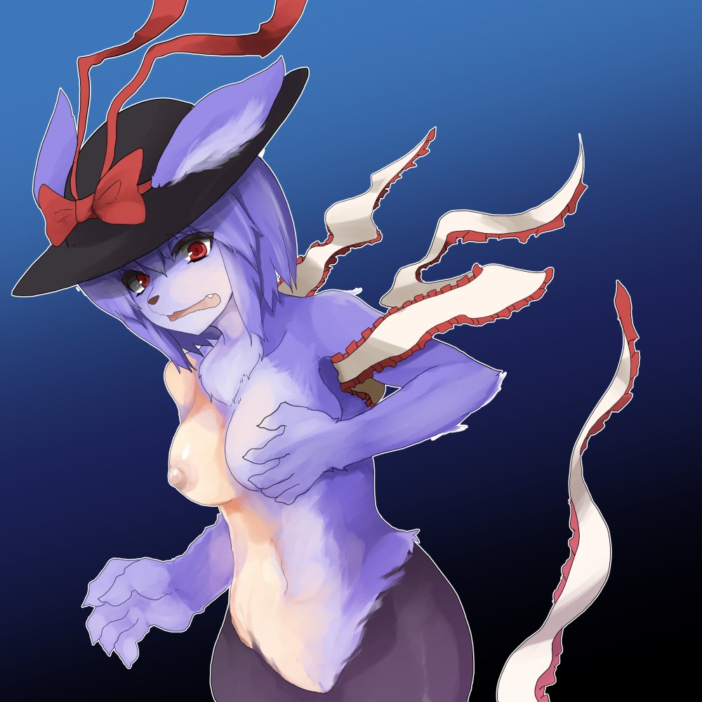 永江衣玖 「【不定期一枚絵】transfur 東方の永江衣玖さん いくさんの羽衣を久し振りに」|ねおしののイラスト