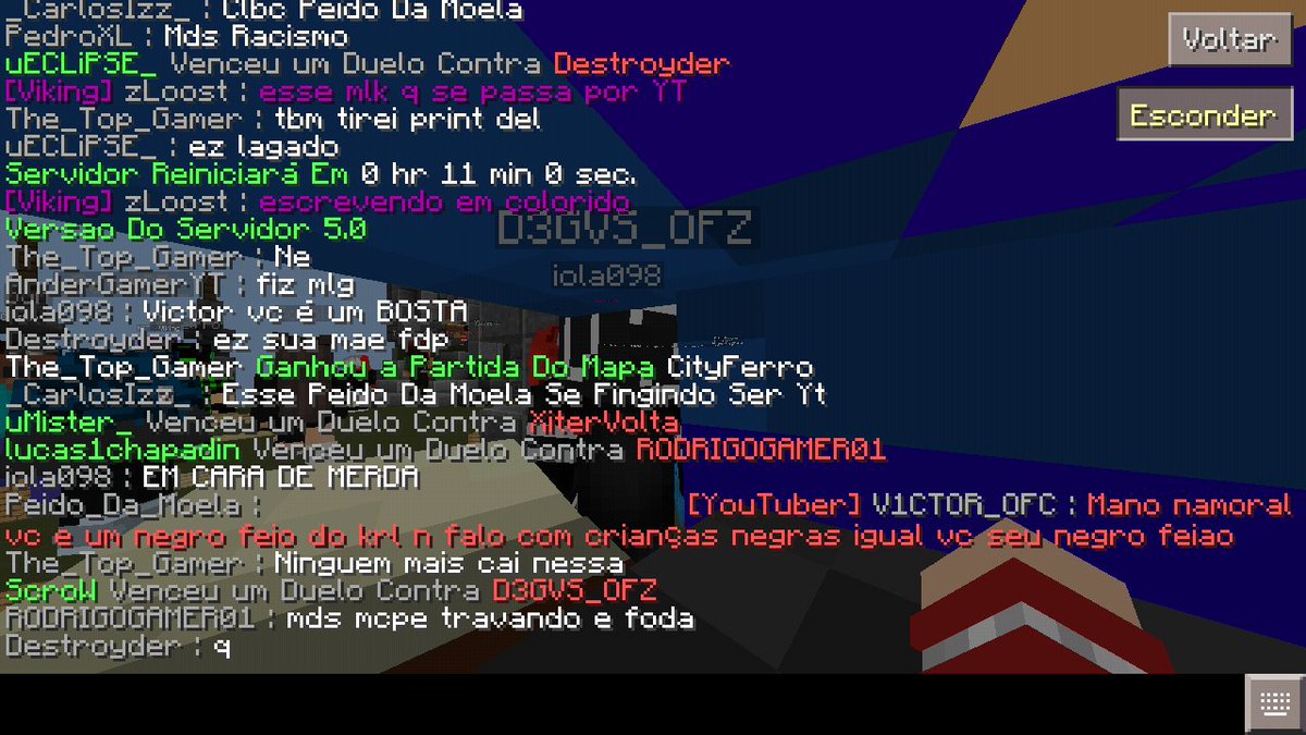 - Oia +1 Kid Racista acabando com a Comunidade... <a href="/SkyHunters_/">Hunters Network</a>  ! Nick do Kid: Peido_Da_Moela... Pfr Banem Ele, Todo Mundo la Ta Falando Isso, Pra Banir Ele!