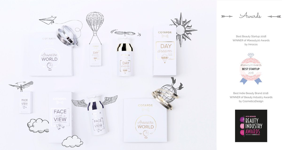 Proud to announce that our client <a href="/CotardeOfficial/">Cotarde</a> won 2 AWARDS for Best Beauty Startup 2018 &amp; Best Indie Beauty Brand 2018 with the design we created!  cotarde.com #beauty #design #branding  #packaging #illustration #website #skincare <a href="/CosmeticsDesign/">CosmeticsDesign.com</a> <a href="/INNOCOS/">INNOCOS</a>
