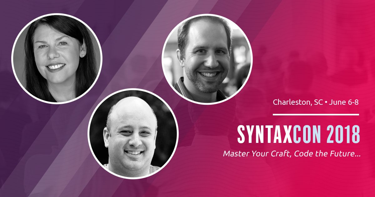 The Keynote Speakers of #SyntaxCon 2018 are nationally recognized professionals, who will speak to a number of thought-provoking topics  ~ syntax.ly/2I4PFh6 . . . ( #innovation #machinelearning #tech #technology  #programming #Java #javascript #code #coding #chstech )