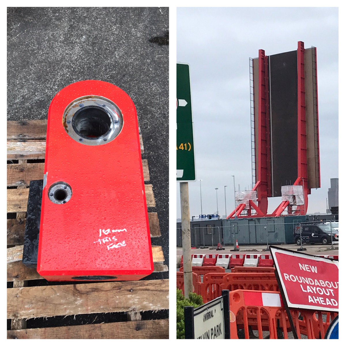 DPENGltd's tweet photo. Our machine shop has been making and modifying parts for the soon to be open new Birkenhead bridge. https://t.co/v65PqDJb4F