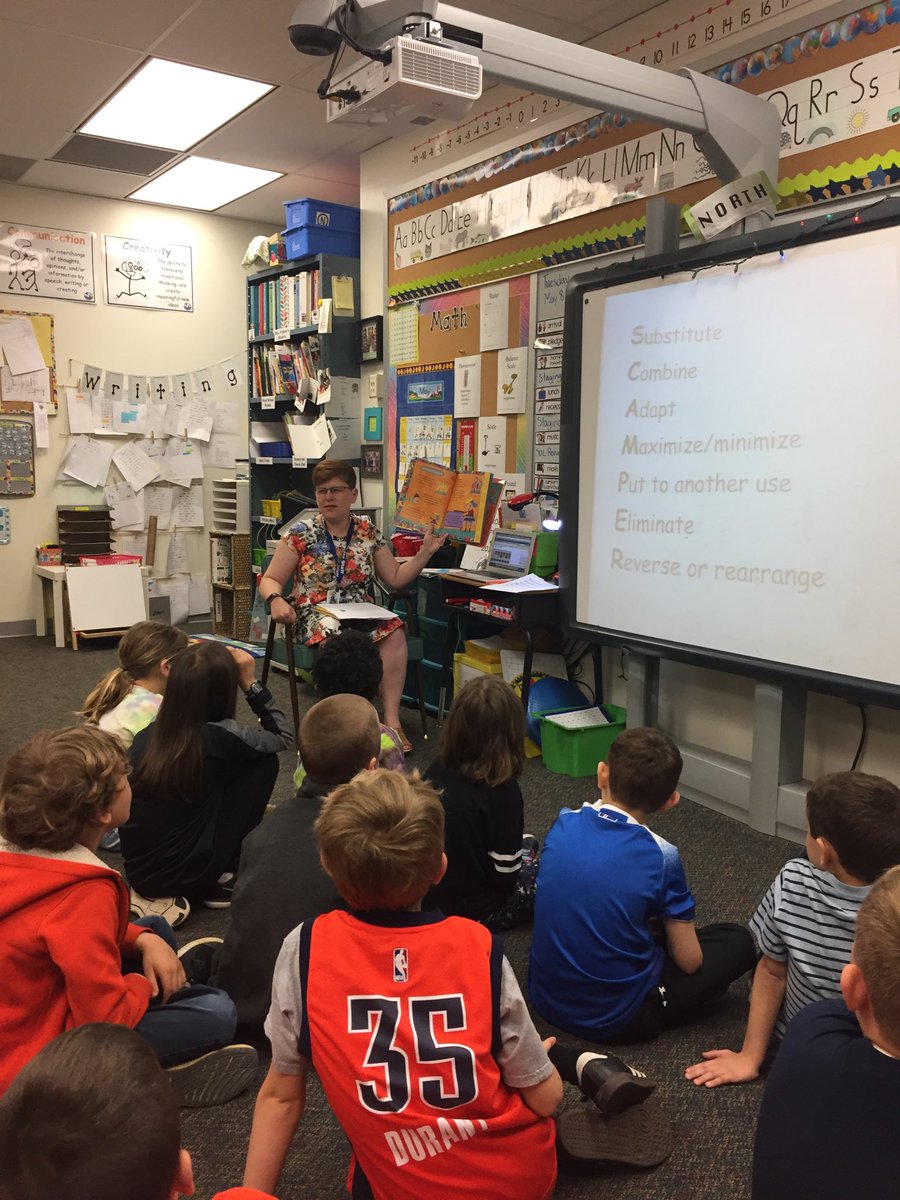 Thanks for teaching us about SCAMPER today, Ms. Freed! <a href="/HaroldPell/">Taylor ES Principal</a> #ztroar