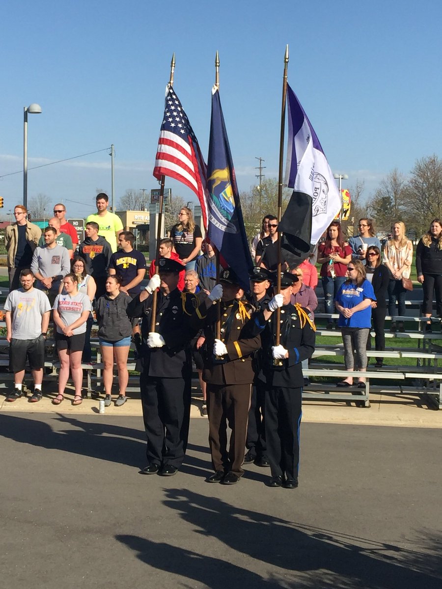 FerrisState's tweet image. The 15th annual Police Memorial, hosted by @FSUDPS, at @FerrisState’s @FLITElibrary has begun. #PoliceMemorial2018 #police