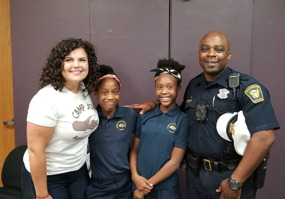 CincyPD Officer Derrick Hill & Grace Maxwell from @CampJoyOhio 