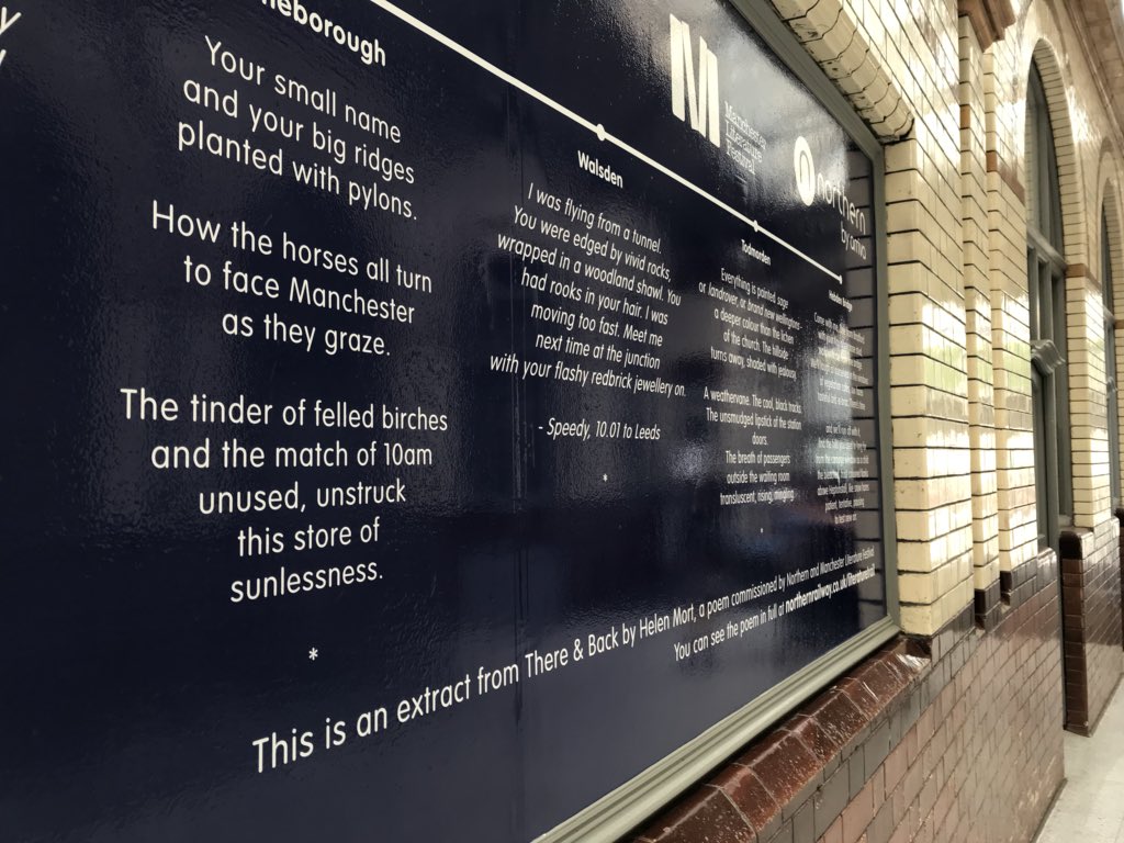 Extract from my poem inspired by northern train journeys is up in Manchester Victoria! And it’s massive! Eek.