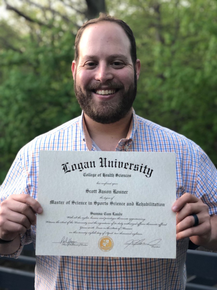 SportsChiroRoz's tweet photo. After 2 hard years, I finished my Masters in Sports Science and Rehab! Never stop learning! Only the best care for my patients! DC✅ Masters ✅ Certified chiropractic sports physician 🔜 #mastersdegree🎓 #chiropractor #acasports #faktrcertified #drscottrosner #sportschiropractor https://t.co/vQEHKYcIBE