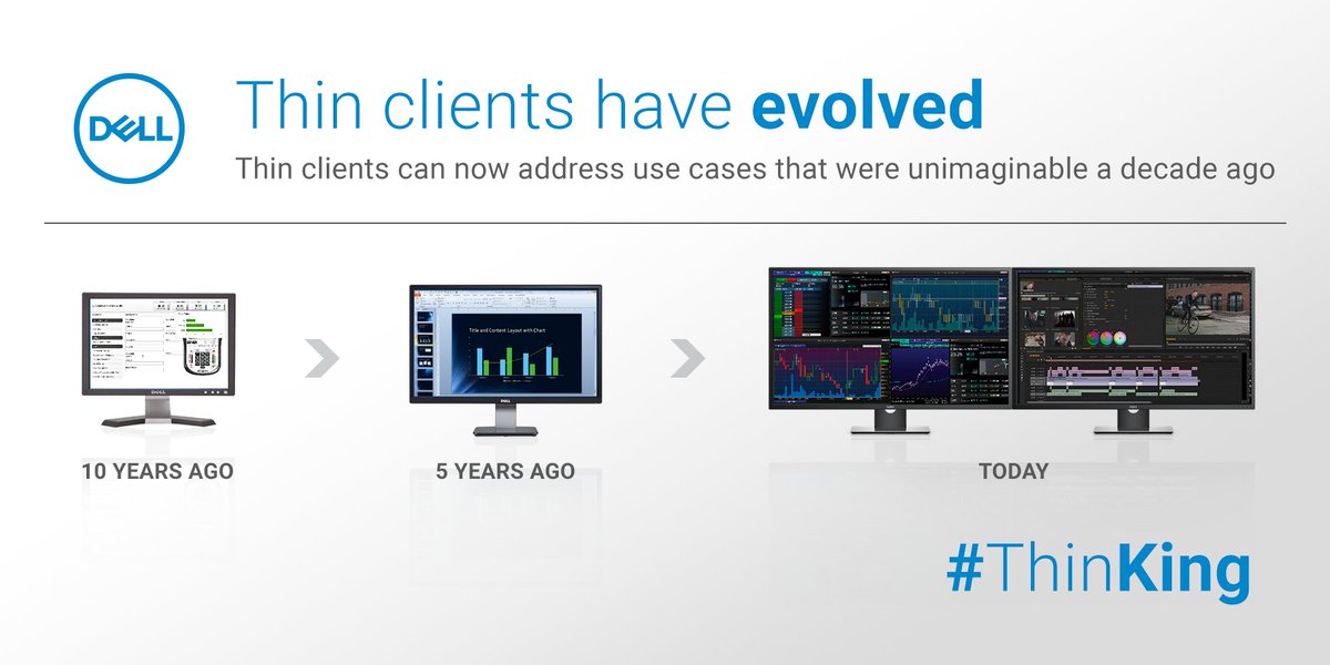 upgradeoptions's tweet photo. Over recent years, #thinclient technology has transformed. See how the new generation of #Dell #Wyse #thinclients can power your organization: https://t.co/OTuZfzEVmF #WhyRefresh #ThinKing https://t.co/50pG4ybYqq
