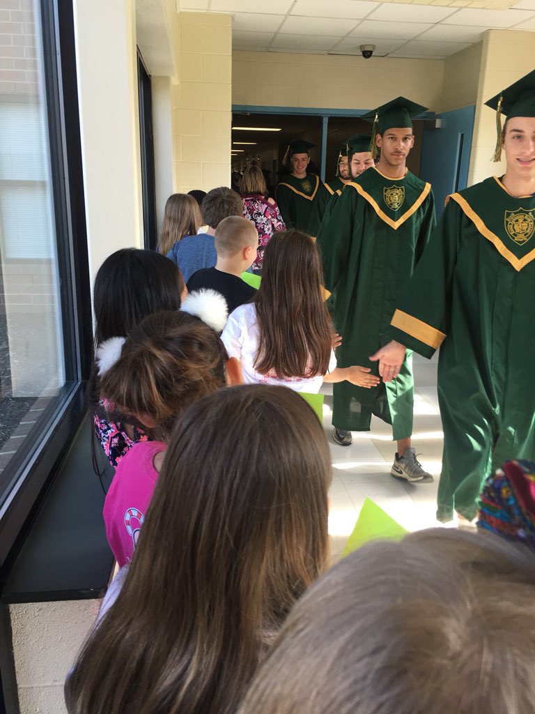 SJHS grad walk this morning! Congratulations class of 2018! We are so proud of you! <a href="/BensonElem/">Benson Elementary</a> <a href="/SJHSTrojans/">SJHS Trojans</a>