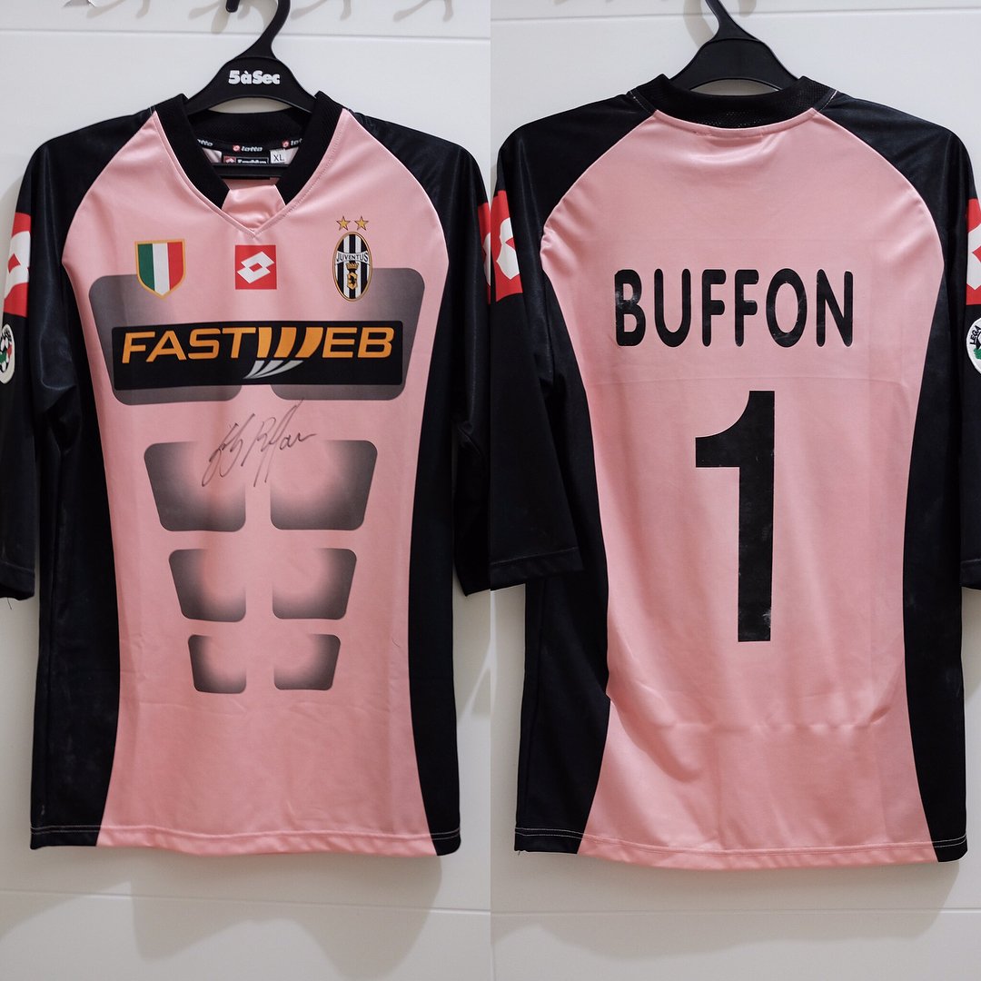 buffon pink jersey