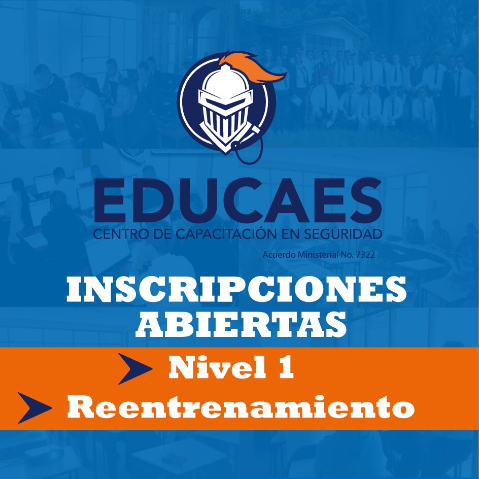 educaesloja's tweet photo. Inscripciones Abiertas #Capacitación #GuardiasDeSeguridad #Educaces https://t.co/lo1v2dUT3m