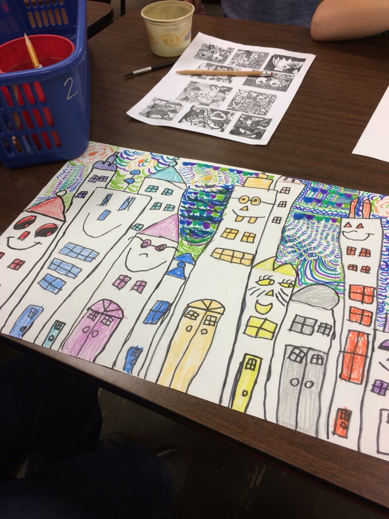 JudyEnglish123's tweet photo. James Rizzi inspired cityscapes with 3rd. #rcsdpirates https://t.co/igJgfLD3nH