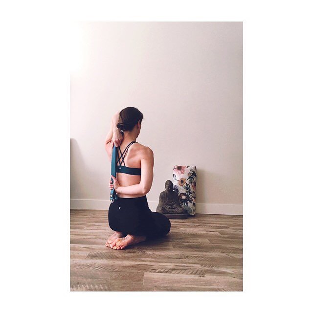 Tie One On :: The most popular prop to use to help you practice Cow-faced Pose, or Gomukasana, safely is the strap. The goal is to improve shoulder mobility and range of motion and to prevent injury. There are no better reasons than to ‘tie one on’ with … ift.tt/2rrIWYb