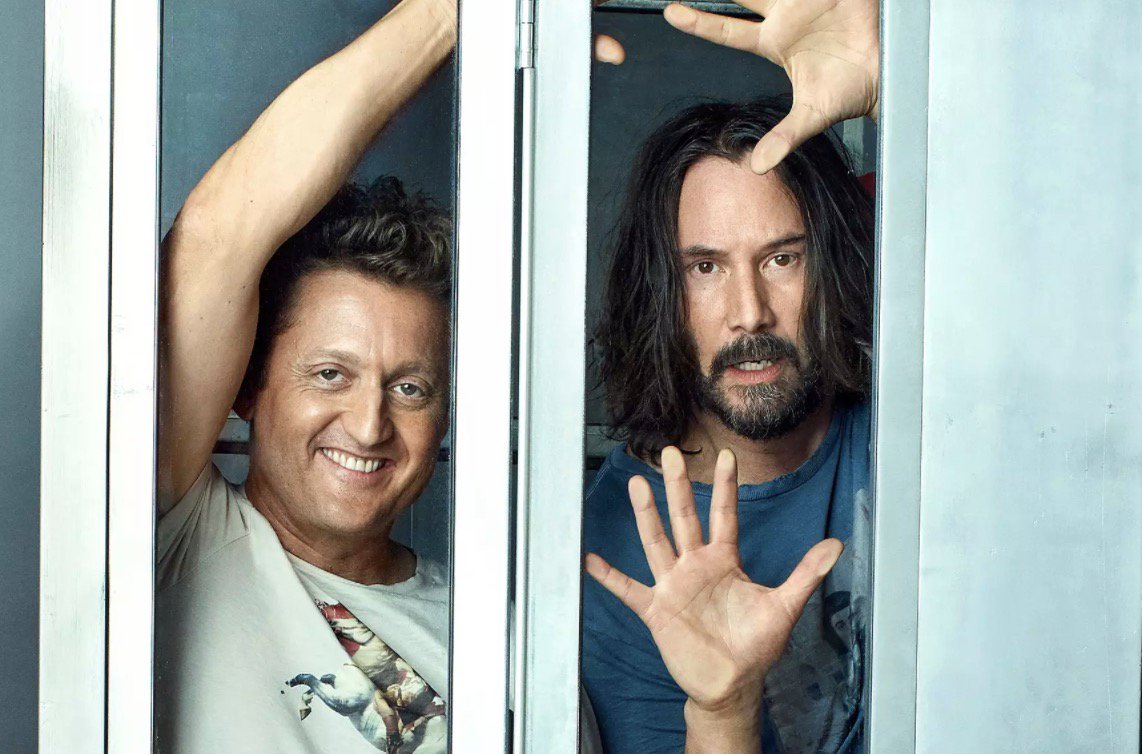Gizmodo's tweet photo. Excellent news, the third Bill &amp; Ted film is finally happening https://t.co/kEXIiJga5g https://t.co/IKxfYzhMta