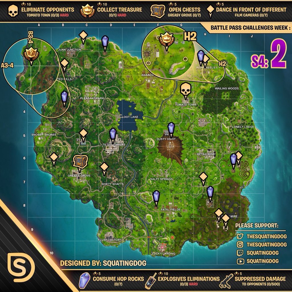 Fortnite Tracker on Twitter: "Season 4 Week 2 Challenges ... Fortnite Tracker on Twitter: "Season 4 Week 2 Challenges ... - 1024 x 1024 jpeg 290kB