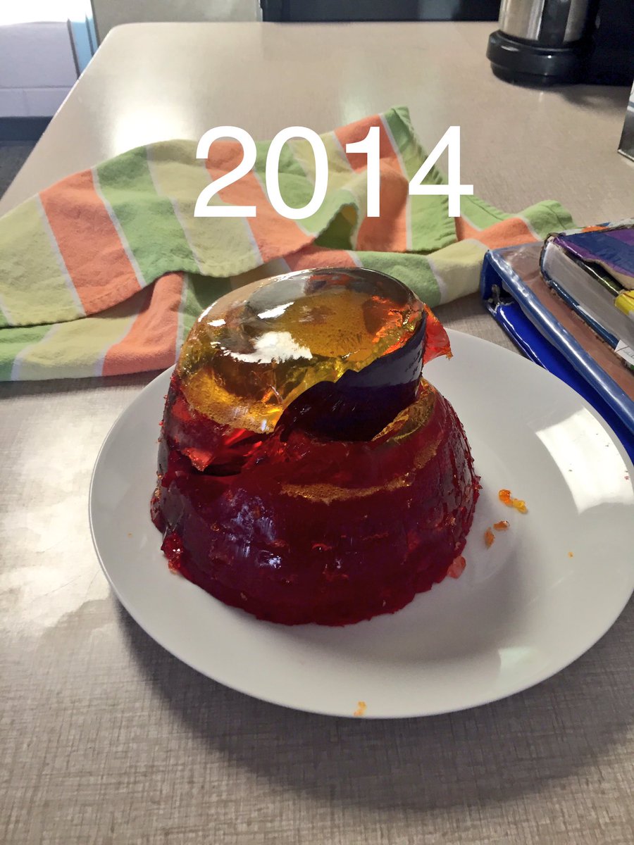 carsonklute's tweet photo. In my mind, I never pictured myself as Dwight from the Office. However, for the second time in four years, I have found my coffee mug in jello thanks to @amandamarie5115 https://t.co/ia46VNrzIg