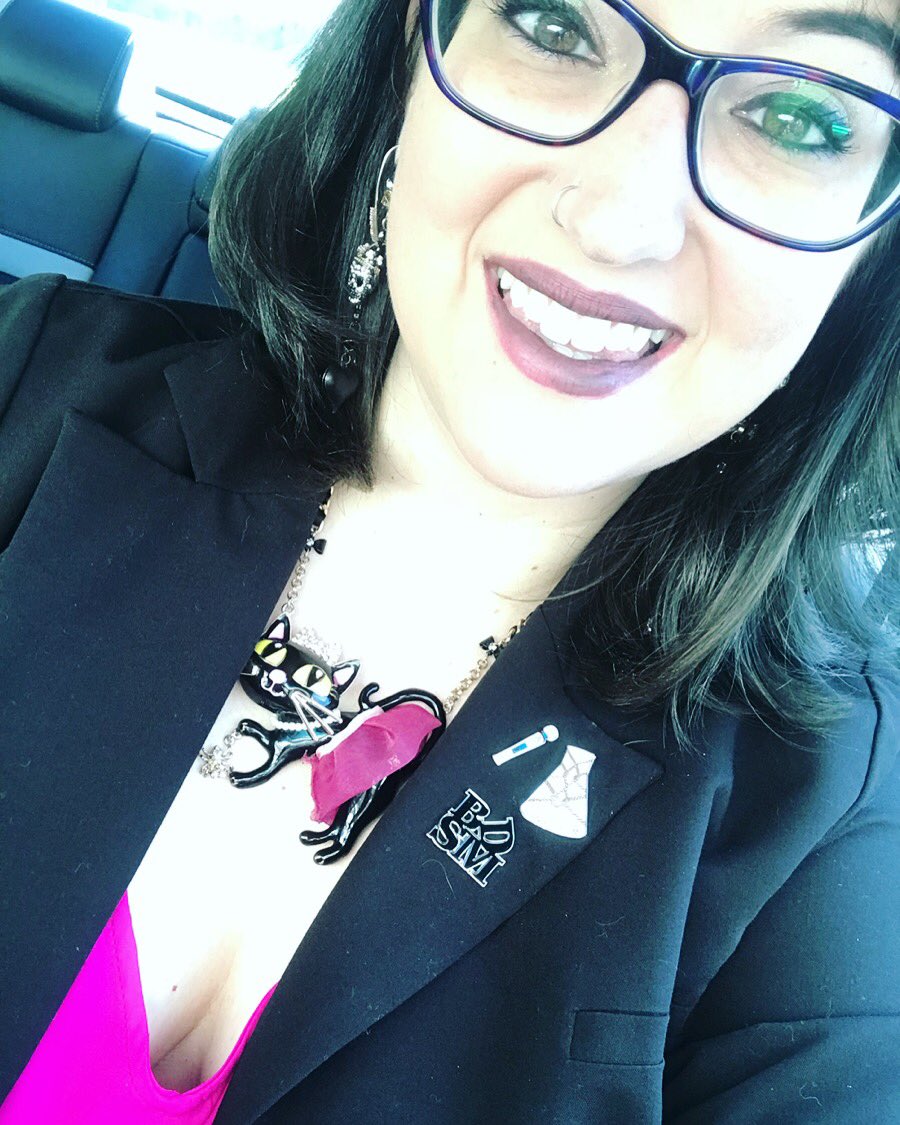 SexPositiveEd's tweet photo. Feeling super cute today and loving my new BDSM pin from Geeky and Kinky pins (https://t.co/MUUlfesi4o) that my parents got me for graduation! #bdsmscience #bdsm #scienceofbdsm #bdsmscientist #bdsmresearch #sexologistlife https://t.co/piPHZhx7bu