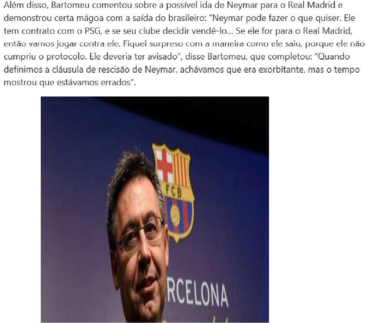 AlanBusando's tweet photo. #TerçaDetremuraSDV  

PRESIDENTE DO BARÇA GARANTE VALVERDE E DIZ QUE NEYMAR ¨FAZER O QUE QUIZER¨. ELE JOGOU FORA O SONHO QUE SONHEI, ISSO NÃO SE FAZ. https://t.co/H8uhjgaiBx