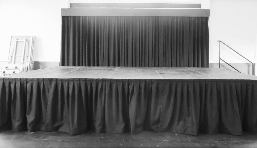 ukstagehire's tweet photo. 5x3m stage nearly setup and ready for today’s hire... #stagehire #portablestage #mobilestage #stannes #fylde #school #church #hire #event #performance #awards https://t.co/nlq9swiLc7