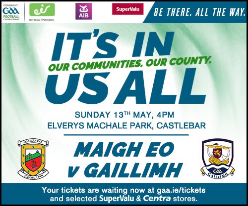 COMPETITION TIME! Retweet and follow if you don't already to enter a draw for 2 tickets to Sunday's eagerly anticipated clash between <a href="/MayoGAA/">Mayo GAA</a> and <a href="/Galway_GAA/">Galway GAA Official</a> in MacHale Park. Winners announced Friday afternoon #ConnGAA18