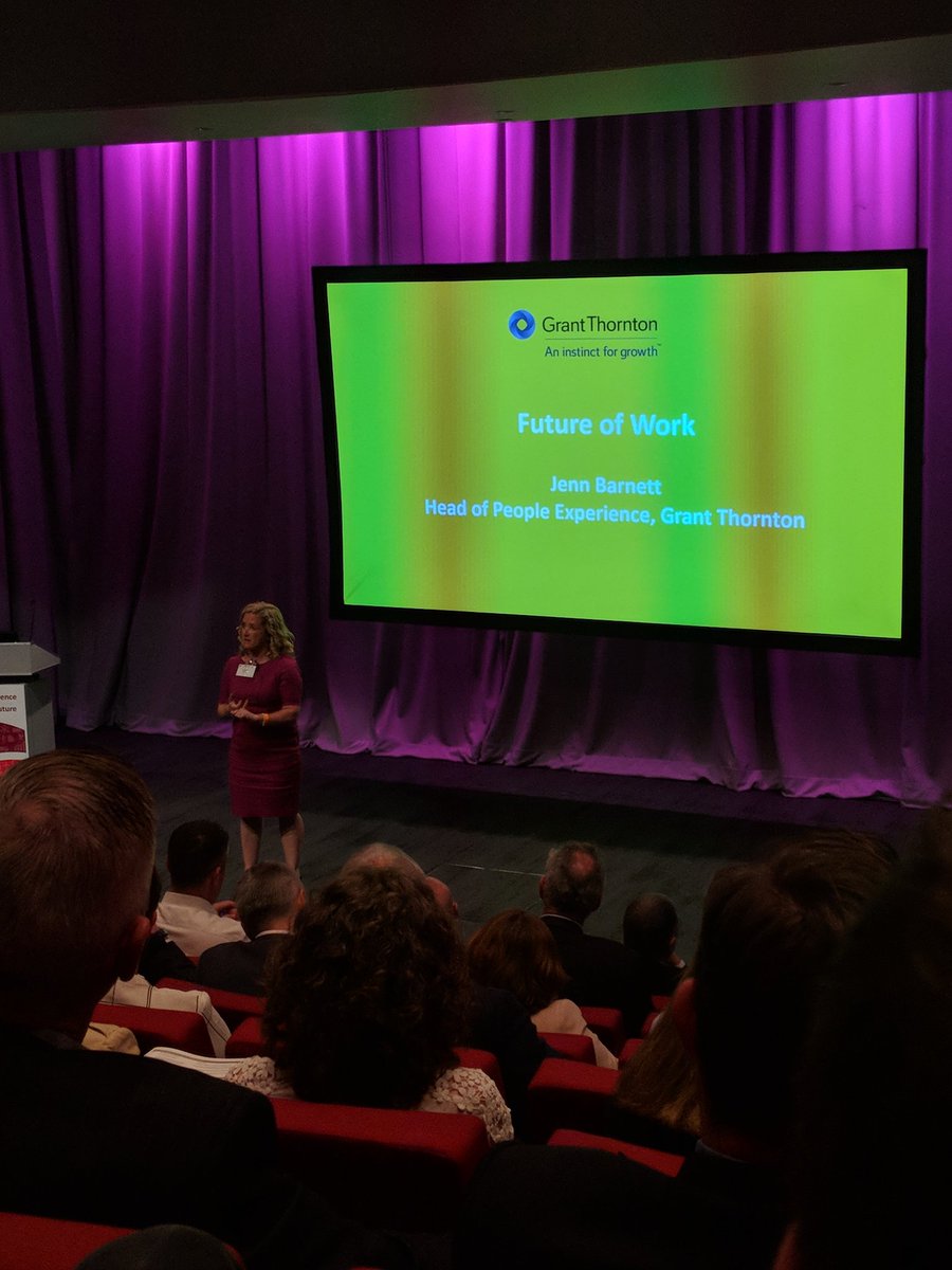 #LCRLEP18 interesting to hear Jean Barnett and @GrantThorntonUK thoughts on the future of work, workplaces and management culture &company ethos. Something we notice in the #entrepreneurs @BlueOrchidUK helps to #startup their own business.