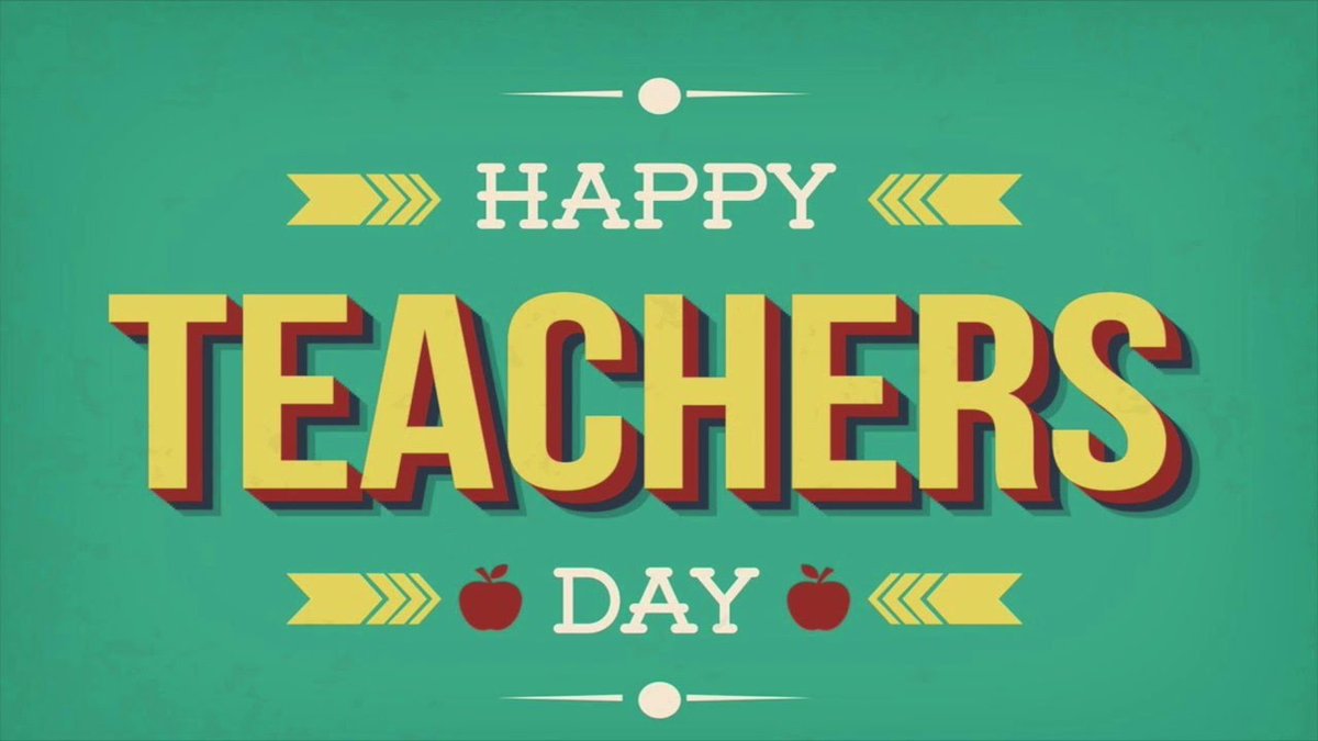 VictoriaErfle's tweet photo. Celebrate Teacher's who are nurturing our children to be intelligent and responsible in the society 🍎 https://t.co/OHgMPCQZmN