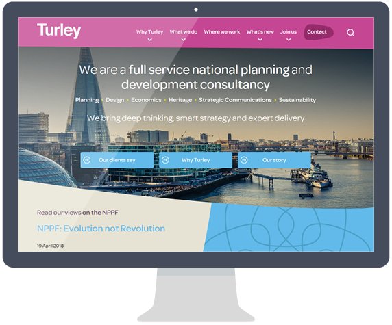 We are delighted to share our new website today with a fresh look for <a href="/turleyplanning/">Turley</a>. Please take a look to find out more about our company and how we can help turley.co.uk