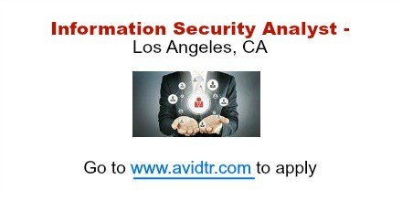 AVIDTR's tweet photo. New #itjob Click to #apply https://t.co/dEup2zQm1r #TuesdayMotivation #tuesday #hiring #jobsearch  #Jobs #LosAngeles https://t.co/0H854c1aQP